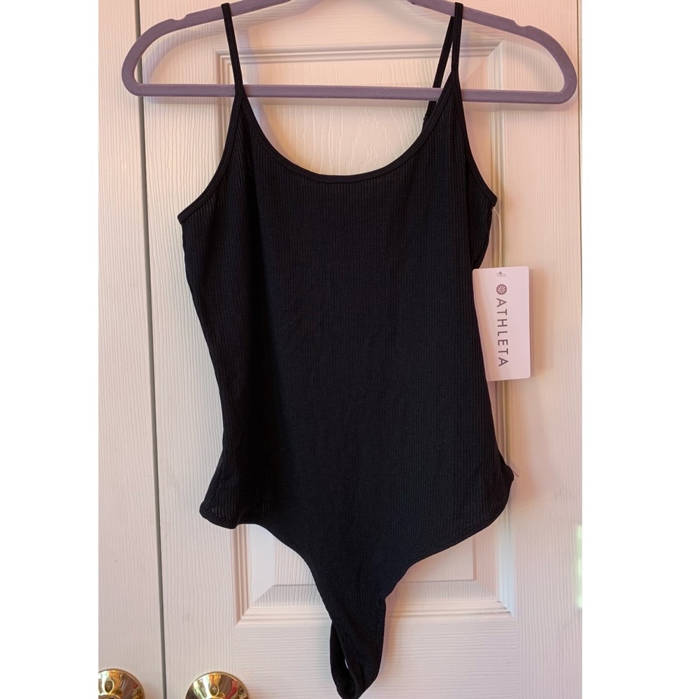 Athleta Essence Strappy Bodysuit in Black